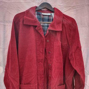 Dress Barn Women's size 2X Red corduroy barn coat jacket, vintage